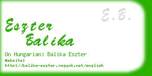 eszter balika business card